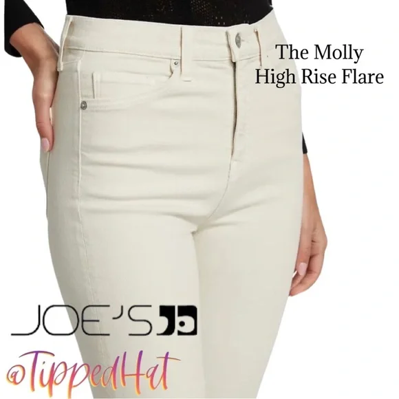 NWT $188 Joe’s Jeans WHITE The Molly high rise flare (bin 46) - Picture 7 of 10